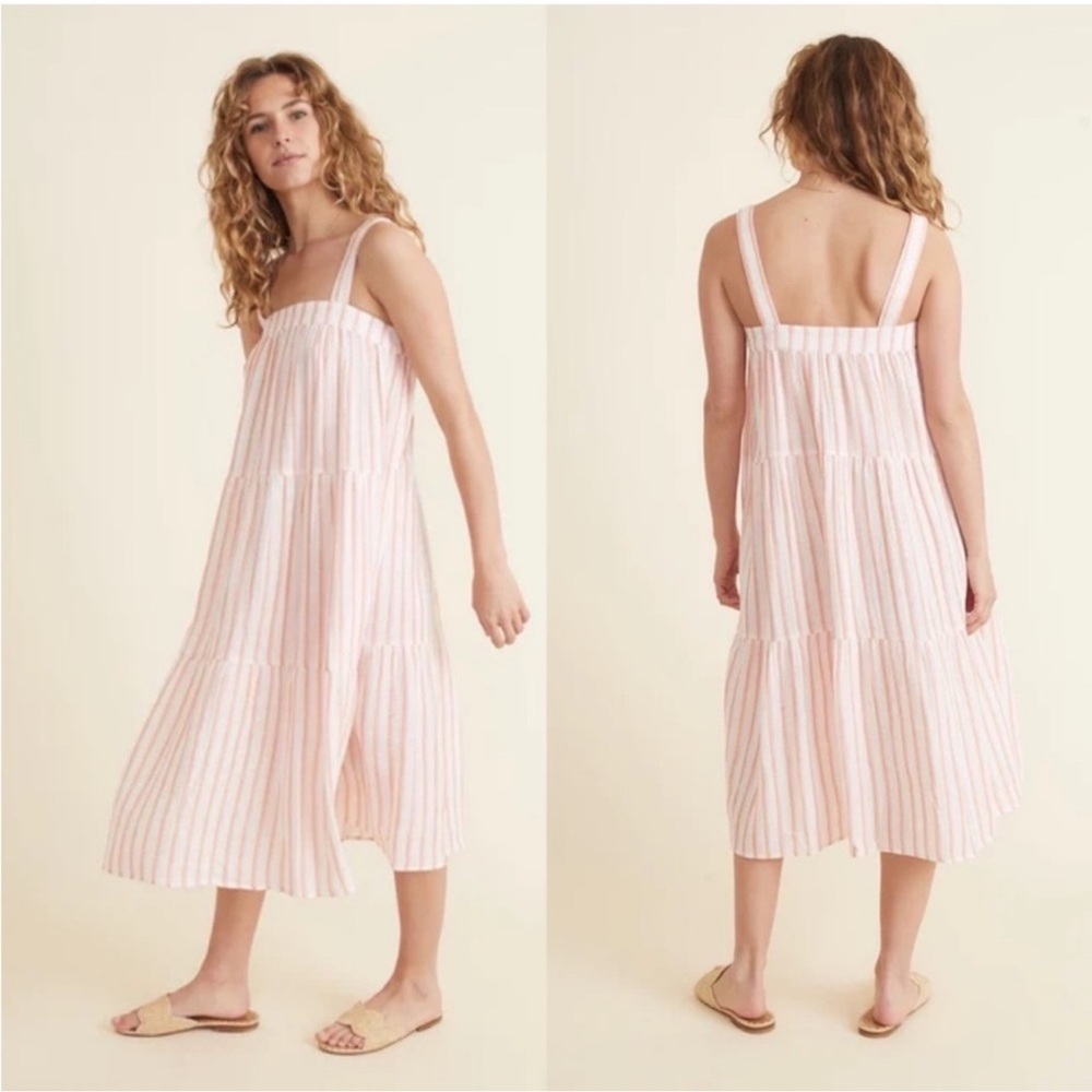 Marine Layer Gauze Midi Dress - Picture 3 of 13